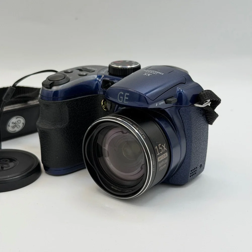 GE X5 Power Pro Series Blue‎ Digital Camera 14.1MP 15x Optical Zoom 1GB SD Card